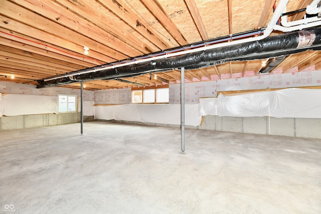 basement featuring a wealth of natural light