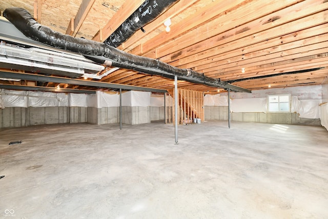 view of basement