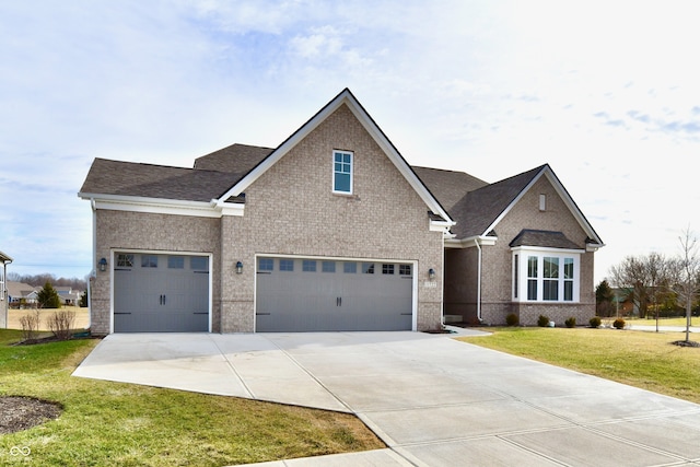 craftsman-style house with a garage and a front yard