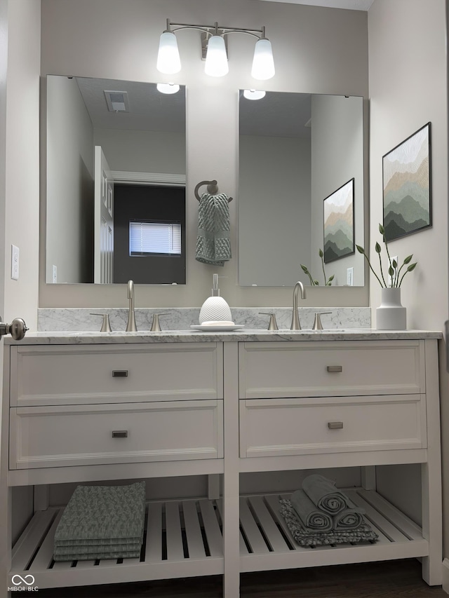 bathroom with vanity