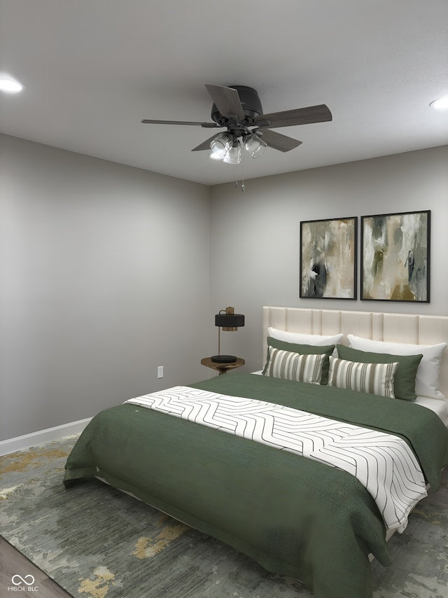 bedroom with ceiling fan