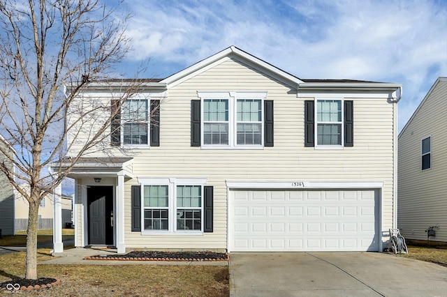 view of front facade featuring a garage