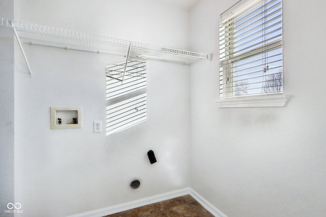 laundry room featuring washer hookup