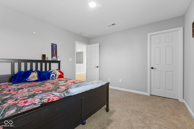 view of carpeted bedroom