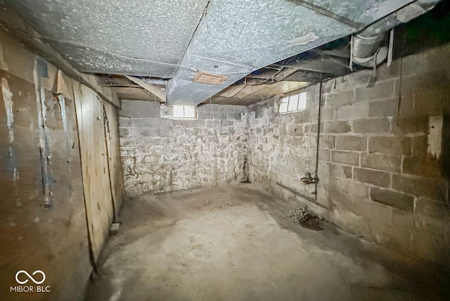 view of basement