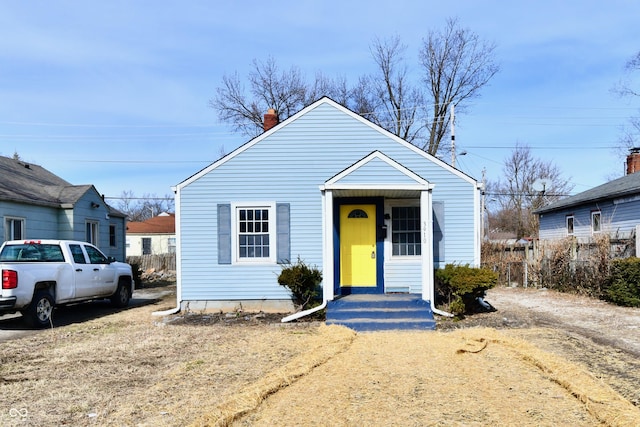 view of bungalow-style home