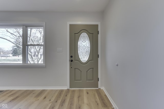 entryway featuring light hardwood / wood-style floors