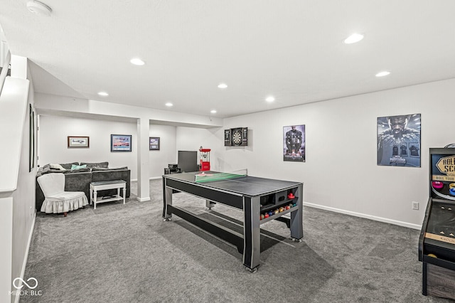 playroom with carpet floors