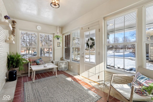 view of sunroom