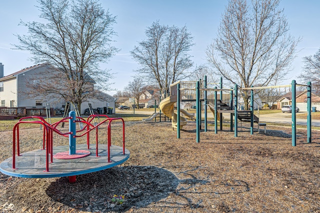 view of jungle gym