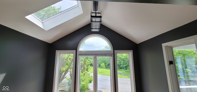 room details with a skylight