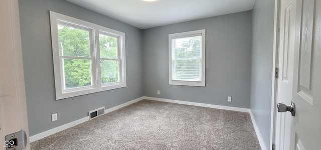 view of carpeted empty room