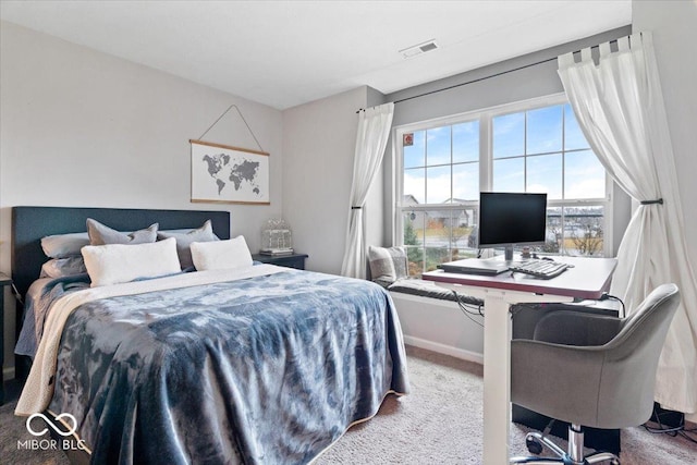 bedroom featuring carpet flooring