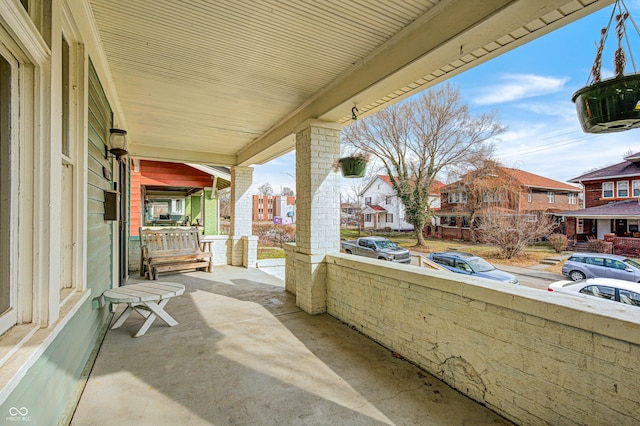 view of patio with covered porch