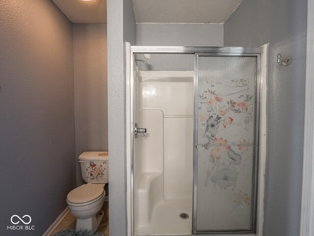 6264 Whitaker Farms Dr, Indianapolis, IN 46237 - bathroom with toilet and a shower with door