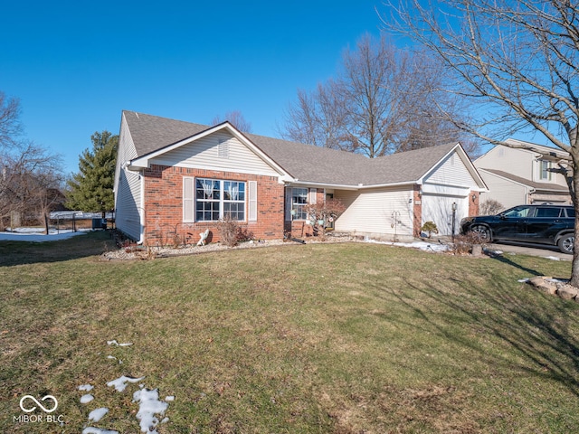 6264 Whitaker Farms Dr, Indianapolis, IN 46237 - view of front of home featuring a garage and a front yard