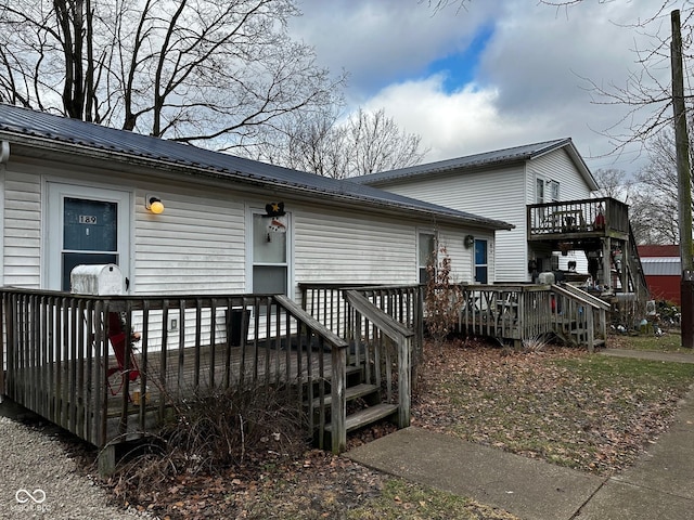 view of front of home featuring a deck