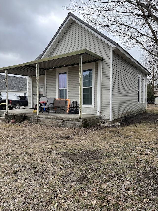 exterior space with a porch