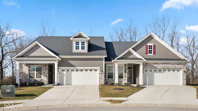 craftsman-style home featuring a garage