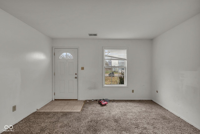 view of carpeted entryway