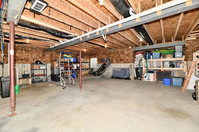 view of basement