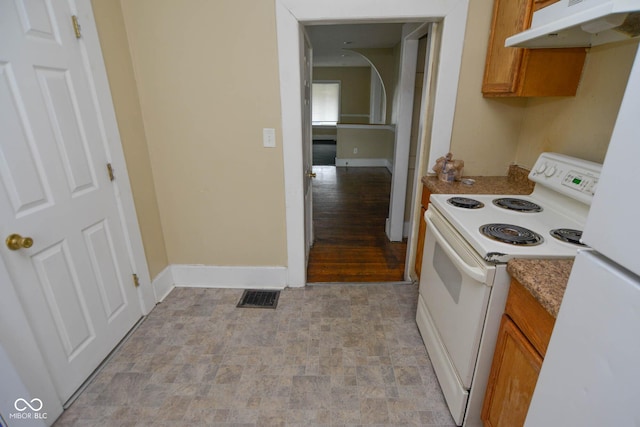 kitchen with electric range