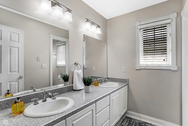 bathroom featuring vanity