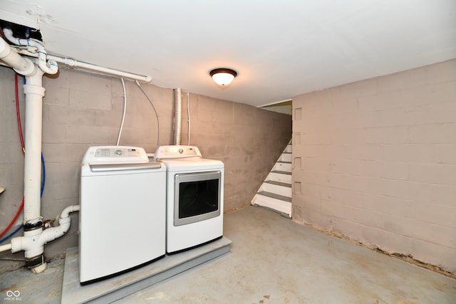 laundry area with washer and dryer