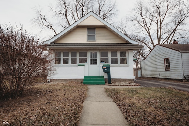 view of bungalow-style home