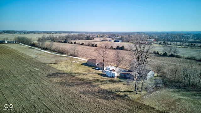 drone / aerial view featuring a rural view