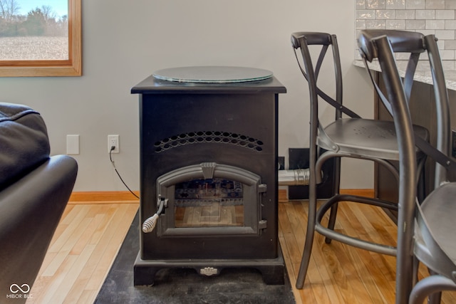 room details with wood finished floors and baseboards