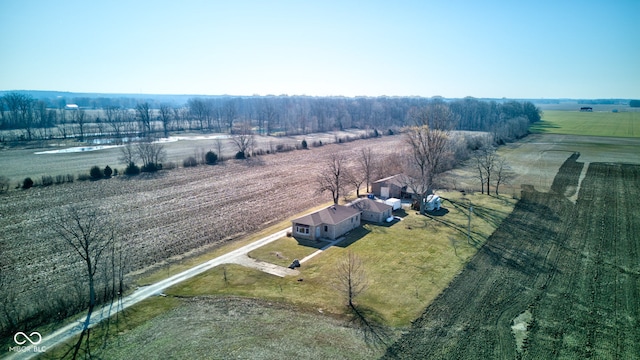 bird's eye view with a rural view