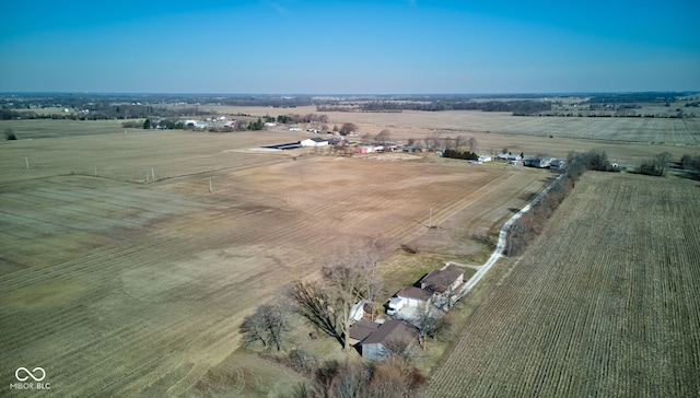 drone / aerial view featuring a rural view