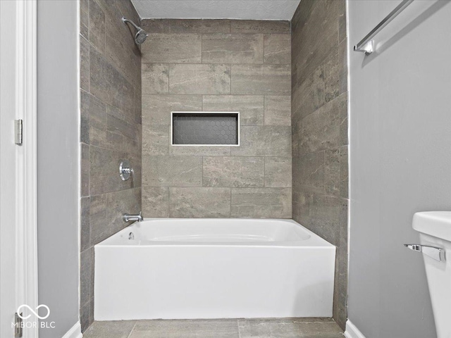 7279 W State Road 44, Shelbyville, IN 46176 - bathroom featuring toilet and tiled shower / bath combo