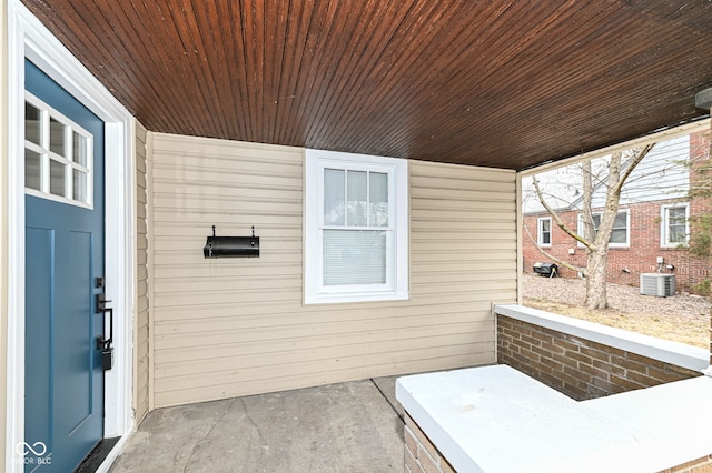 view of patio with central air condition unit