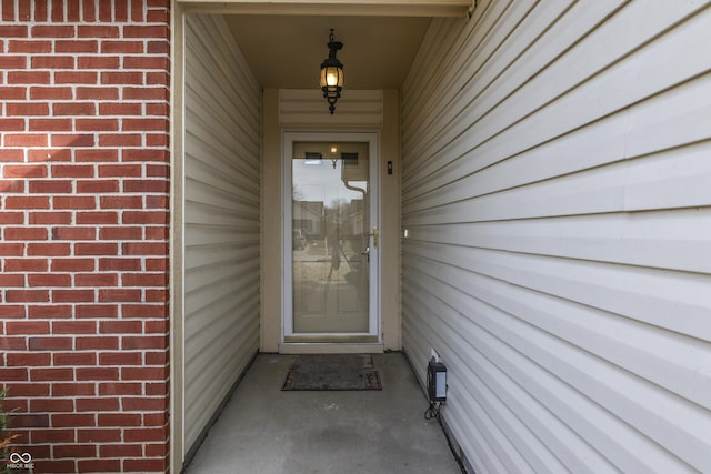 view of doorway to property