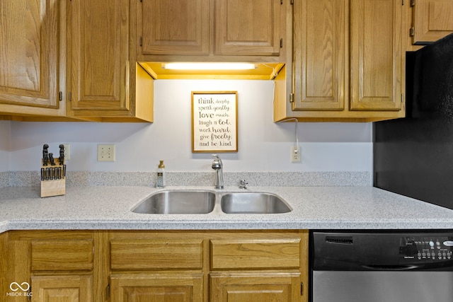 kitchen featuring dishwasher and sink