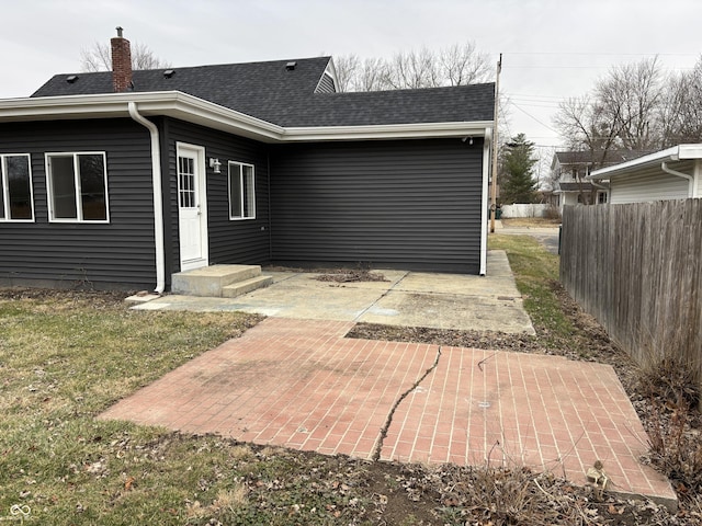 rear view of property with a patio