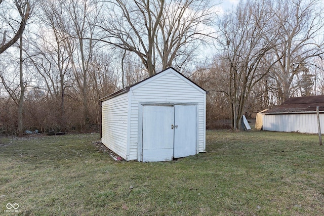 view of shed