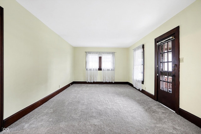 view of carpeted spare room