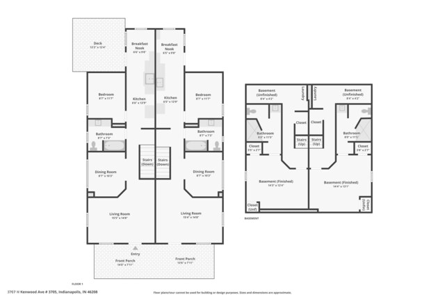 3707 N Kenwood Ave, Indianapolis, IN 46208 - floor plan