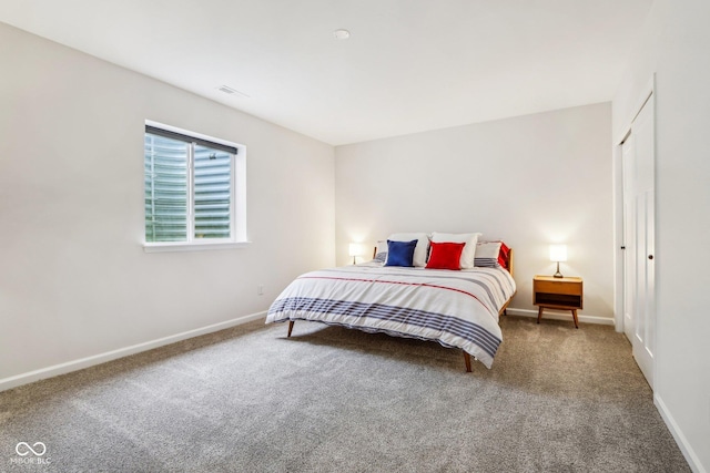 view of carpeted bedroom