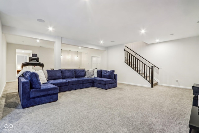 view of carpeted living room