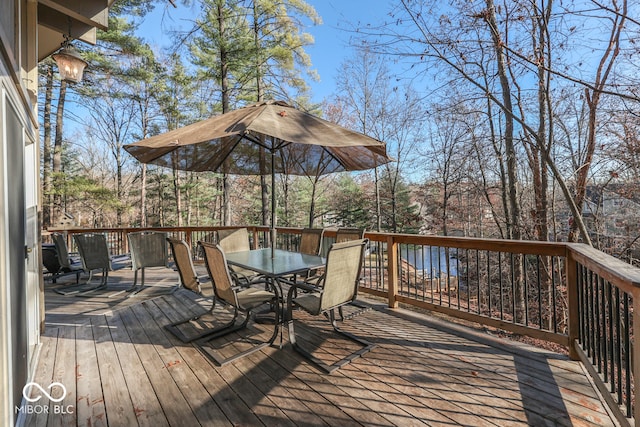 view of wooden deck