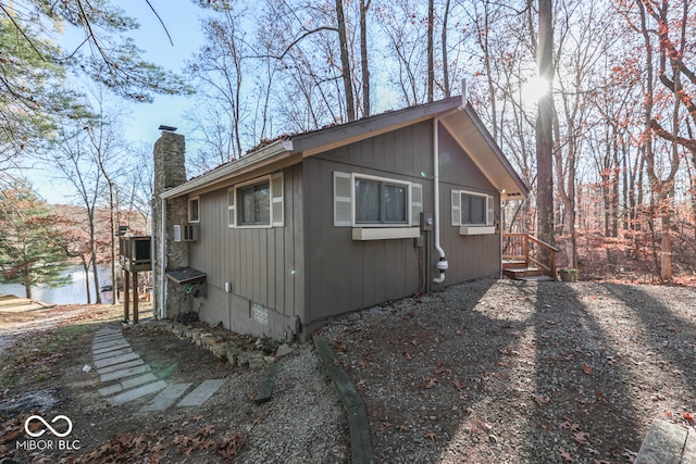 view of property exterior with cooling unit