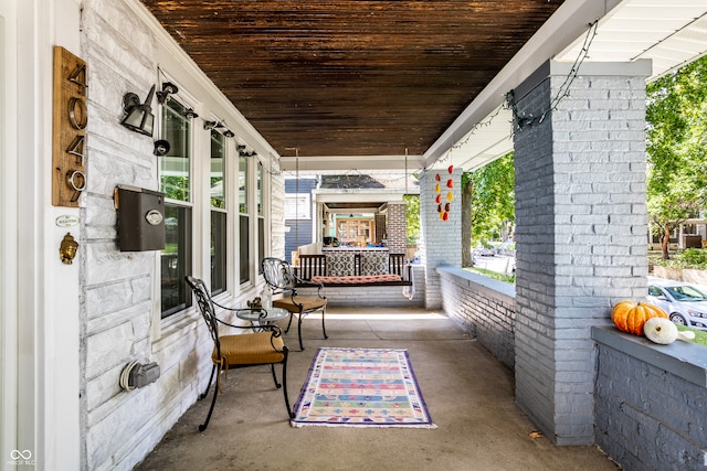 view of patio / terrace featuring a porch