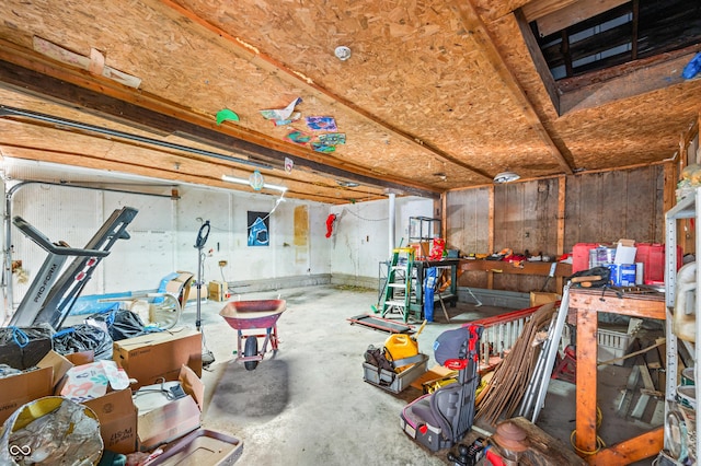 miscellaneous room with concrete flooring