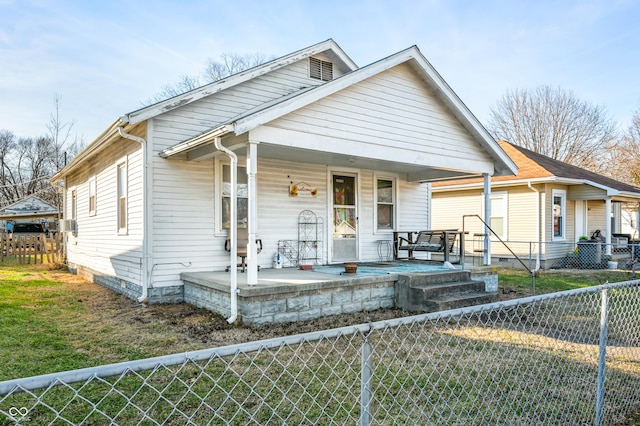 bungalow-style house with covered porch