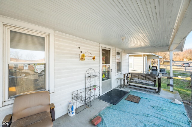 view of patio with a porch