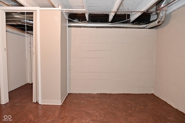 view of basement